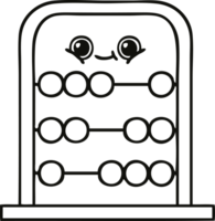 ábaco de dibujos animados de dibujo lineal png