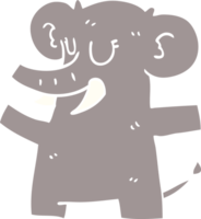 cartoon doodle standing elephant png