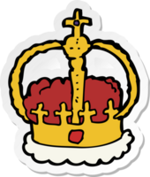 sticker of a cartoon crown png