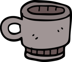 taza de café de garabato de dibujos animados png