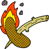 doodle de desenho animado de um cachorro-quente png