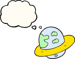 thought bubble cartoon planet png