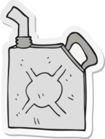 sticker of a cartoon fuel can png