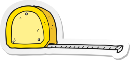 sticker of a cartoon measuring tape png