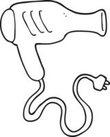 black and white cartoon hair dryer png