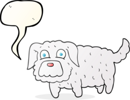 Tal bubbla tecknad serie små hund png