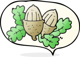 speech bubble cartoon acorns png