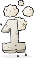 cartoon stone number one png