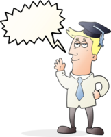 habla burbuja dibujos animados graduado png