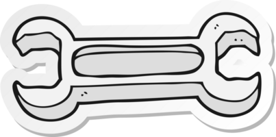 sticker of a cartoon spanner png