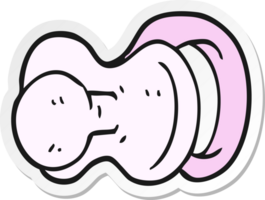 sticker of a cartoon pacifier png