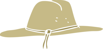 flat color illustration of a cartoon hat png