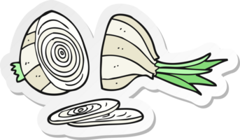 sticker of a cartoon sliced onion png