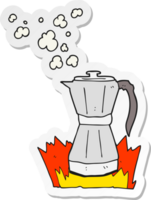 sticker of a cartoon stovetop espresso maker png