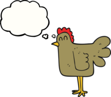 thought bubble cartoon chicken png