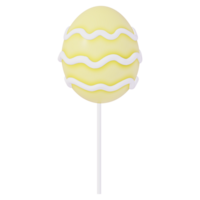 Ostern Urlaub Dessert Kuchen Pops geformt Ostern Eier und süß dekoriert auf transparent Hintergrund, 3d Rendern png