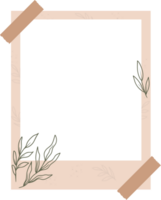 Aesthetic floral photo frame png