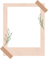 Aesthetic floral photo frame png