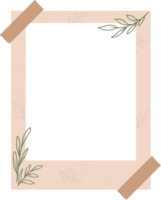 Aesthetic floral photo frame png