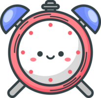 Kawaii clock flat design png