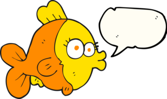 gracioso habla burbuja dibujos animados pescado png