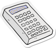 sticker van een tekenfilmcalculator png