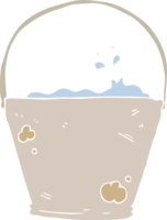 flat color illustration of a cartoon bucket png