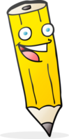 happy cartoon pencil png