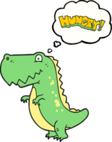 thought bubble cartoon hungry dinosaur png