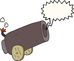 speech bubble cartoon cannon png