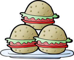dibujos animados plato de hamburguesas png