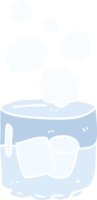 platt Färg illustration av en tecknad serie vodka och is png
