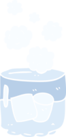 flat color illustration of a cartoon vodka and ice png