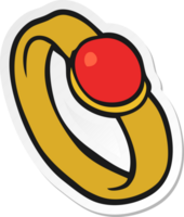 sticker van een tekenfilm ring png