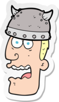 sticker of a cartoon screaming warrior man png