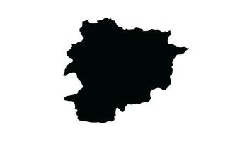 animation forming a map of the country of Andorra video