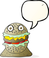 speech bubble cartoon tasty burger png