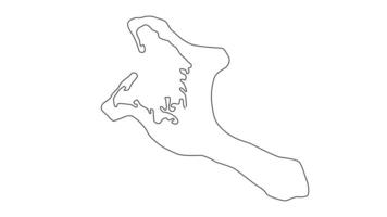 animado esboço do uma mapa do a país do Kiribati video
