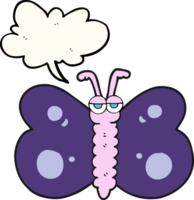 speech bubble cartoon butterfly png