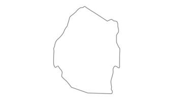 animated sketch of a map of the country of Eswatini video
