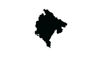 animation formes une carte de le pays de Monténégro video