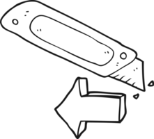 black and white cartoon construction knife png