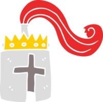 flat color illustration of a cartoon king's helmet png