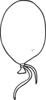 zwart en wit tekenfilm ballon png