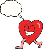 thought bubble cartoon walking heart png