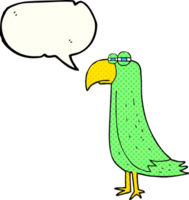 komisk bok Tal bubbla tecknad serie papegoja png
