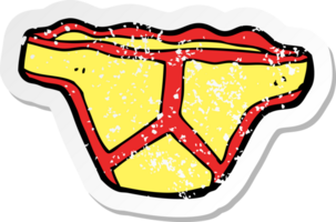 retro distressed sticker of a cartoon underpants png