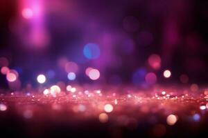 AI generated Ethereal glow abstract background with blurred purple pink light and bokeh photo