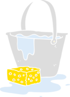 eben Farbe Illustration von ein Karikatur Eimer von Seife Wasser png