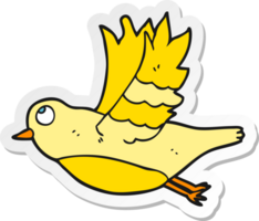 Aufkleber eines fliegenden Cartoon-Vogels png